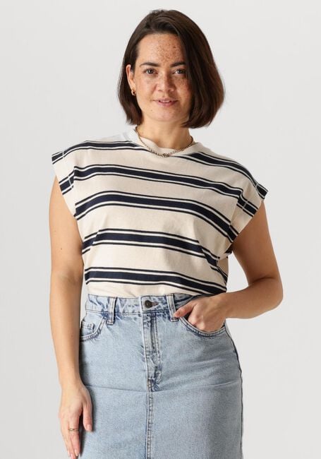 Blauwe BY-BAR T-shirt MASON STRIPE TOP - large