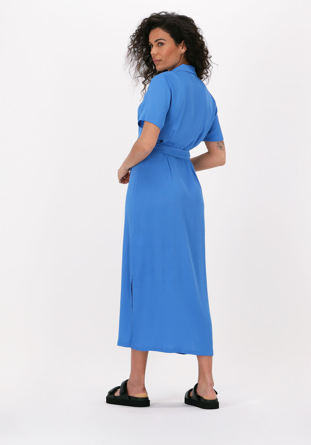 Blauwe midi jurk outlet