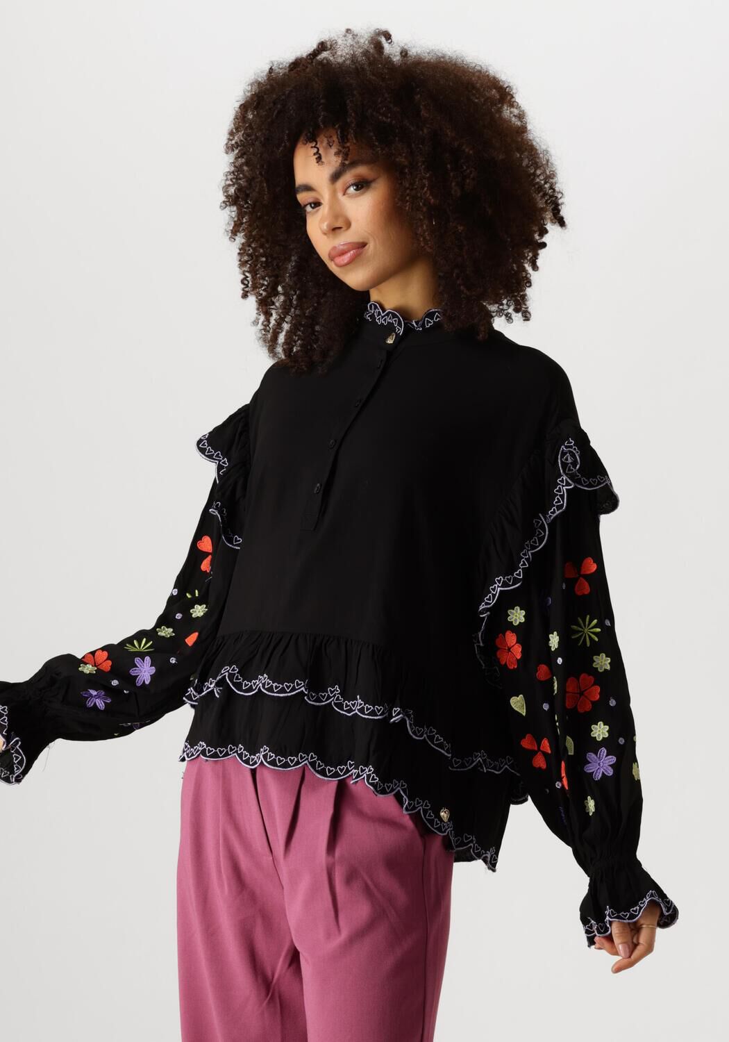 Harper & Yve Elegante Joan-Ls Zwarte Blouse Black Dames