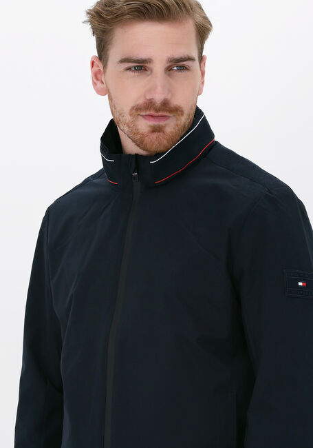 Donkerblauwe TOMMY HILFIGER Jack RIPSTOP STAND COLLAR JACKET - large