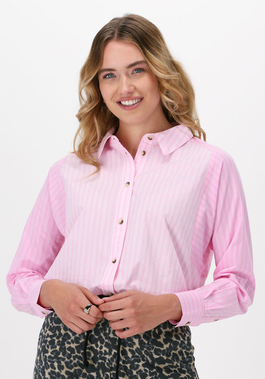 Mode Shirts Longsleeves Lascana Longesleeve roze casual uitstraling 