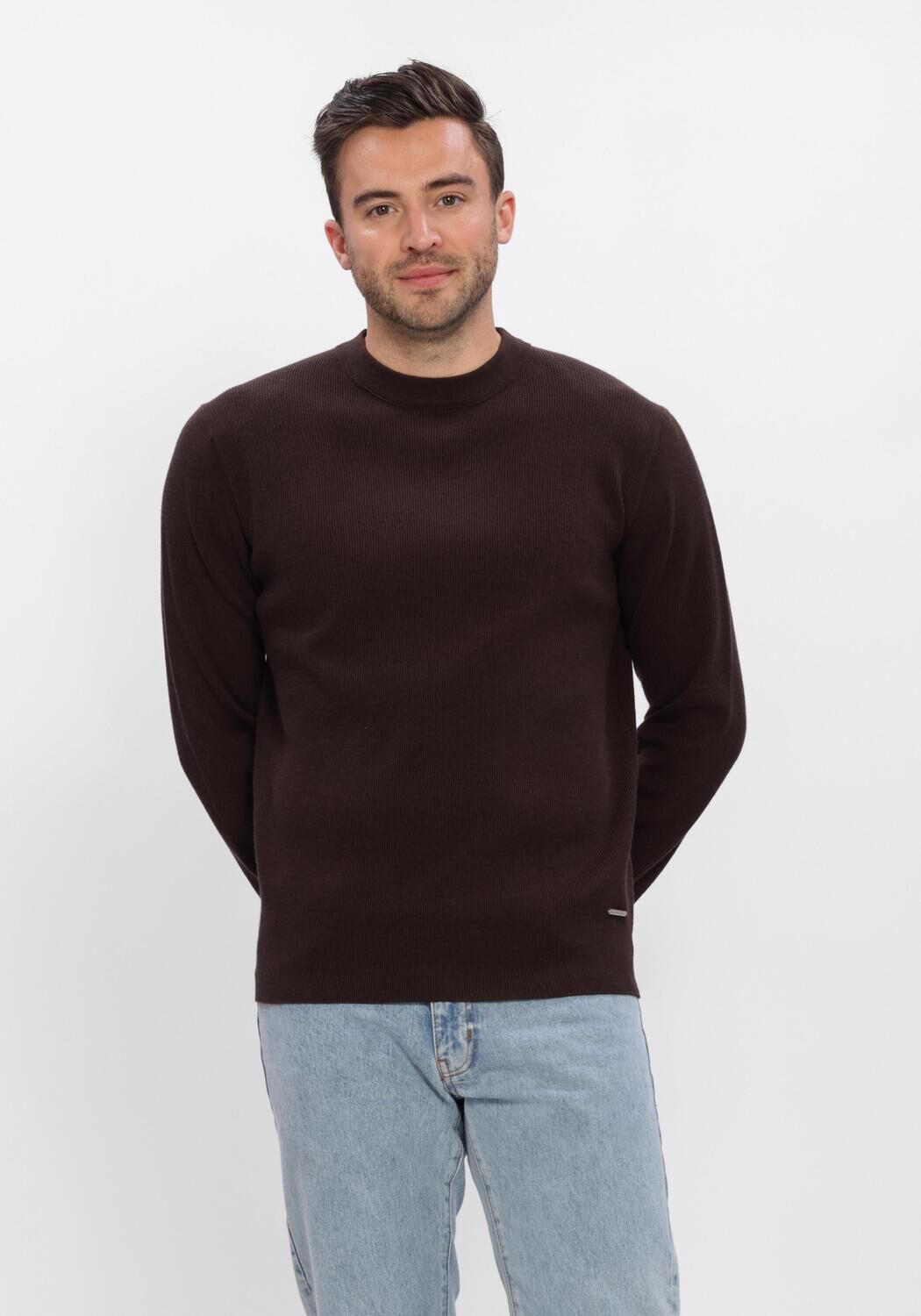 DSTREZZED Heren Truien & Vesten Ds_oscar Rib Mockneck Bruin
