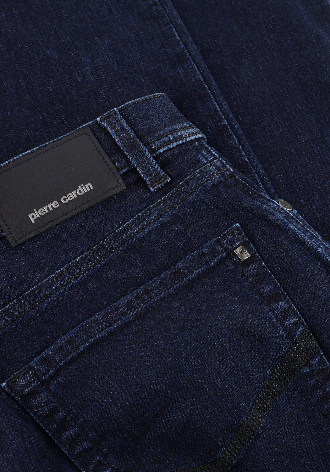 Donkerblauwe PIERRE CARDIN Slim fit jeans LYON TAPERED - large