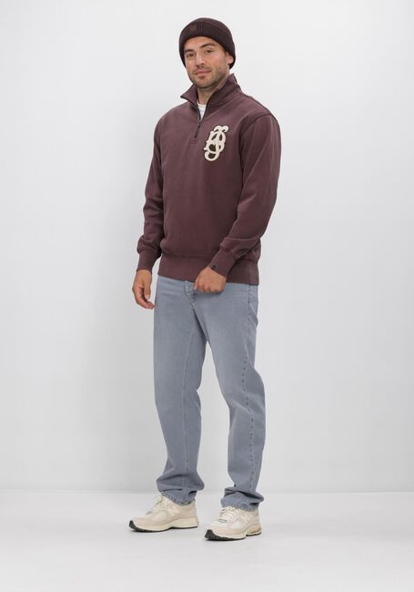 Bordeaux BUTCHER OF BLUE Sweater LOGO HALF ZIP - large