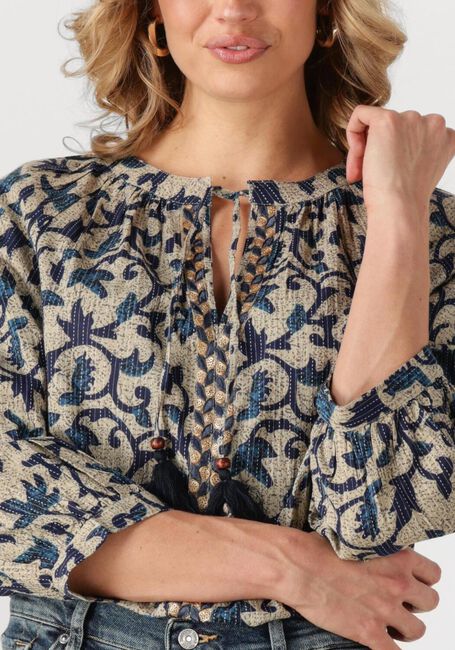 Multi SUMMUM Blouses 3/4 SLEEVE TOP BLOCK PRINT - large