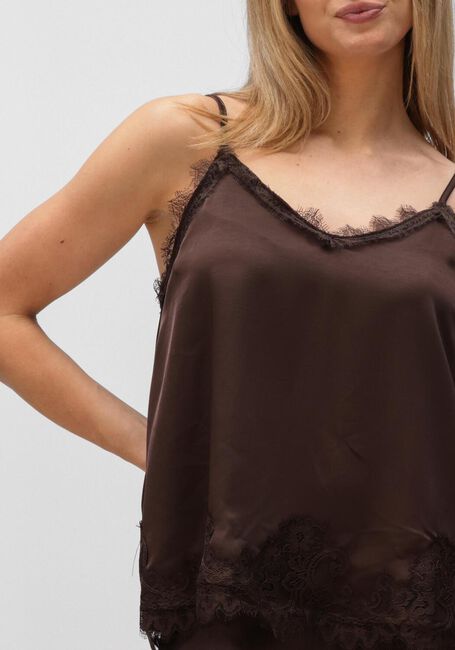 Bruine OBJECT Top OBJNALINE REG SLIP LACE TOP - large