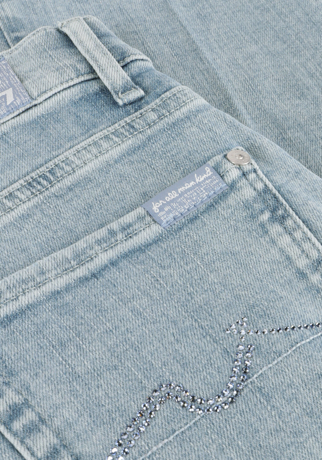 Lichtblauwe 7 FOR ALL MANKIND Bootcut jeans BOOTCUT OLINA WITH EMBELLISHED SQUIGGLE - large