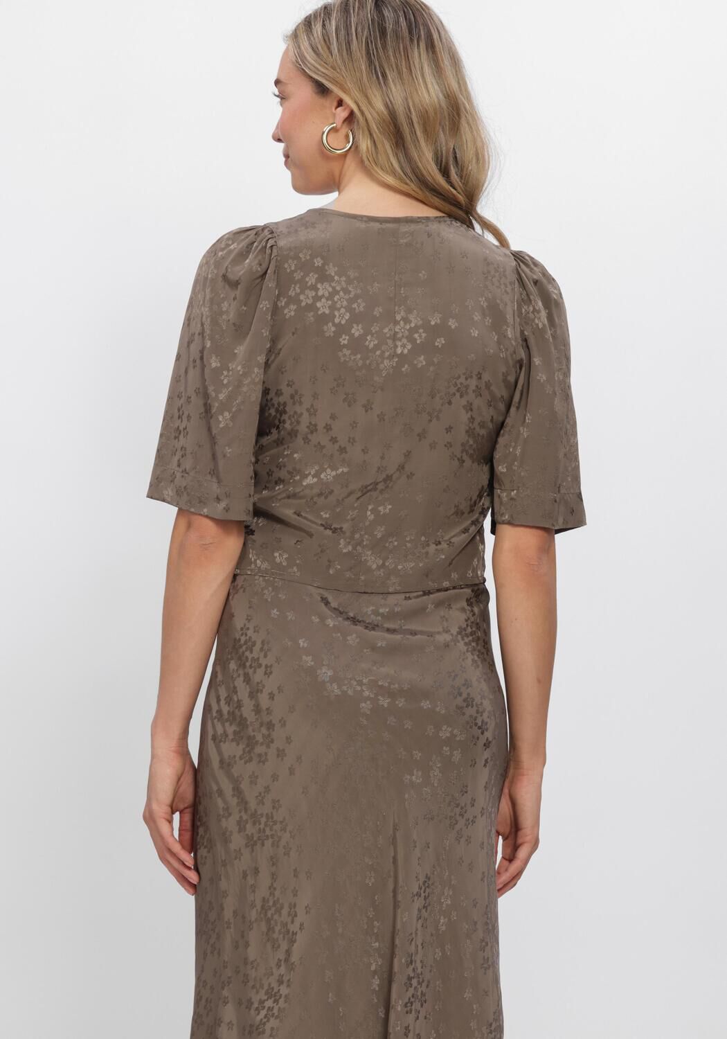 Beige OBJECT Blouses OBJBELA RE S/S TOP - large
