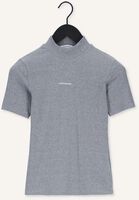 Grijze CALVIN KLEIN Top MICRO BRANDING RIB BABY TEE Grijze CALVIN KLEIN Top MICRO BRANDING RIB BABY TEE - medium