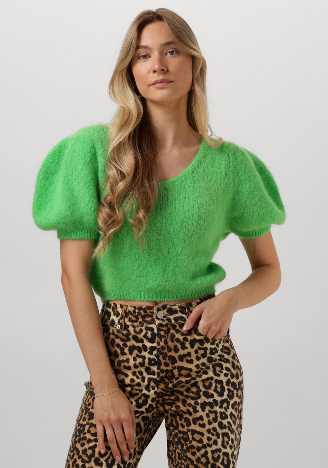 American Dreams Heldergroene Pullover Trui Green Dames