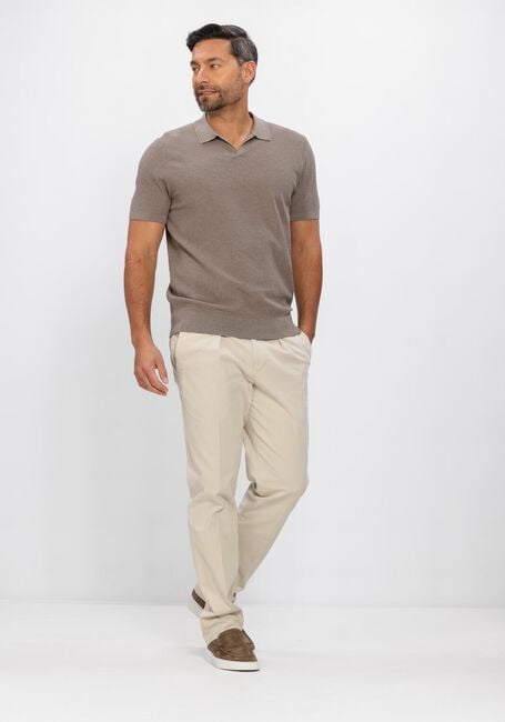 Bruine PROFUOMO Polo POLO OPEN COLLAR LUXURY BASIC - large