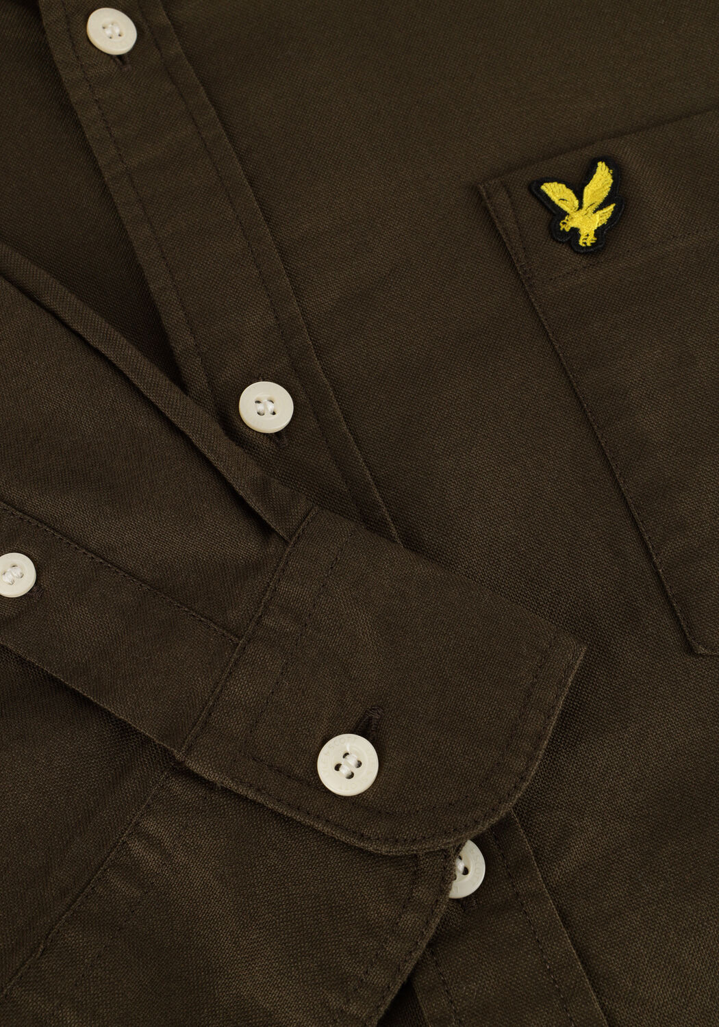 Groene LYLE & SCOTT Casual overhemd PLAIN OXFORD SHIRT - large