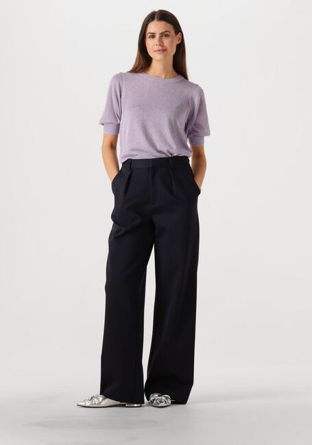 Lila MINUS T-shirt LIVA PUFF SLEEVE METALLIC KNIT PULLOVER - large