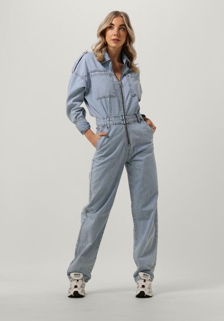 Blauwe ALIX THE LABEL Jumpsuit LADIES WOVEN DENIM JUMPSUIT - large