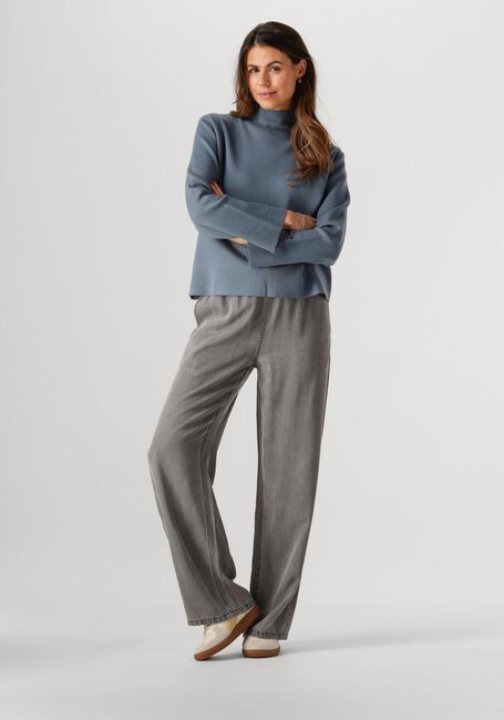 Blauwe MINUS Trui LUPI HIGH NECK PULLOVER - large