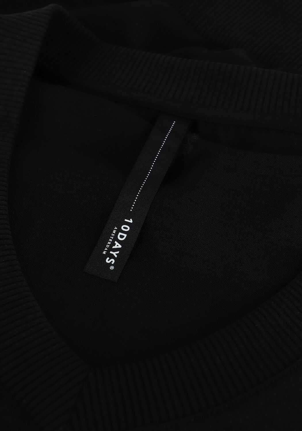 Zwarte 10DAYS Trui V-NECK BLOUSE SOFT CREPE - large