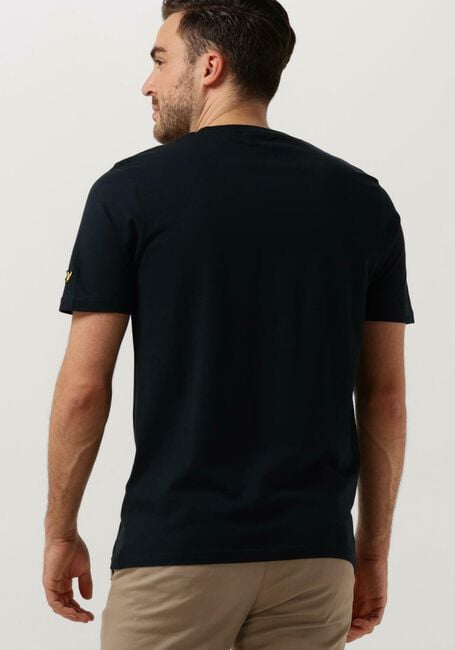 Donkerblauwe LYLE & SCOTT T-shirt EMBROIDERED T-SHIRT - large