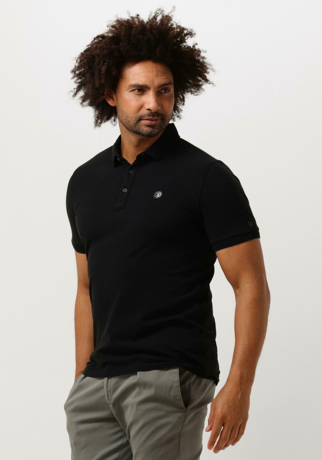 CAST IRON Heren Polo's & T-shirts Short Sleeve Polo Organix Cotton Pique Essential Zwart