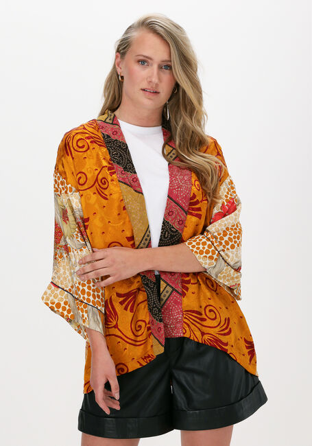 Oranje SISSEL EDELBO Kimono LOTUS SHORT MIX KIMONO - large