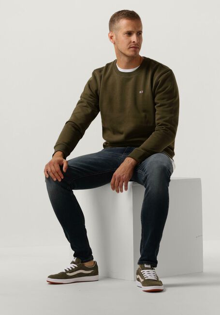 Groene TOMMY JEANS Sweater TJM REGULAR FLEECE C NECK - large
