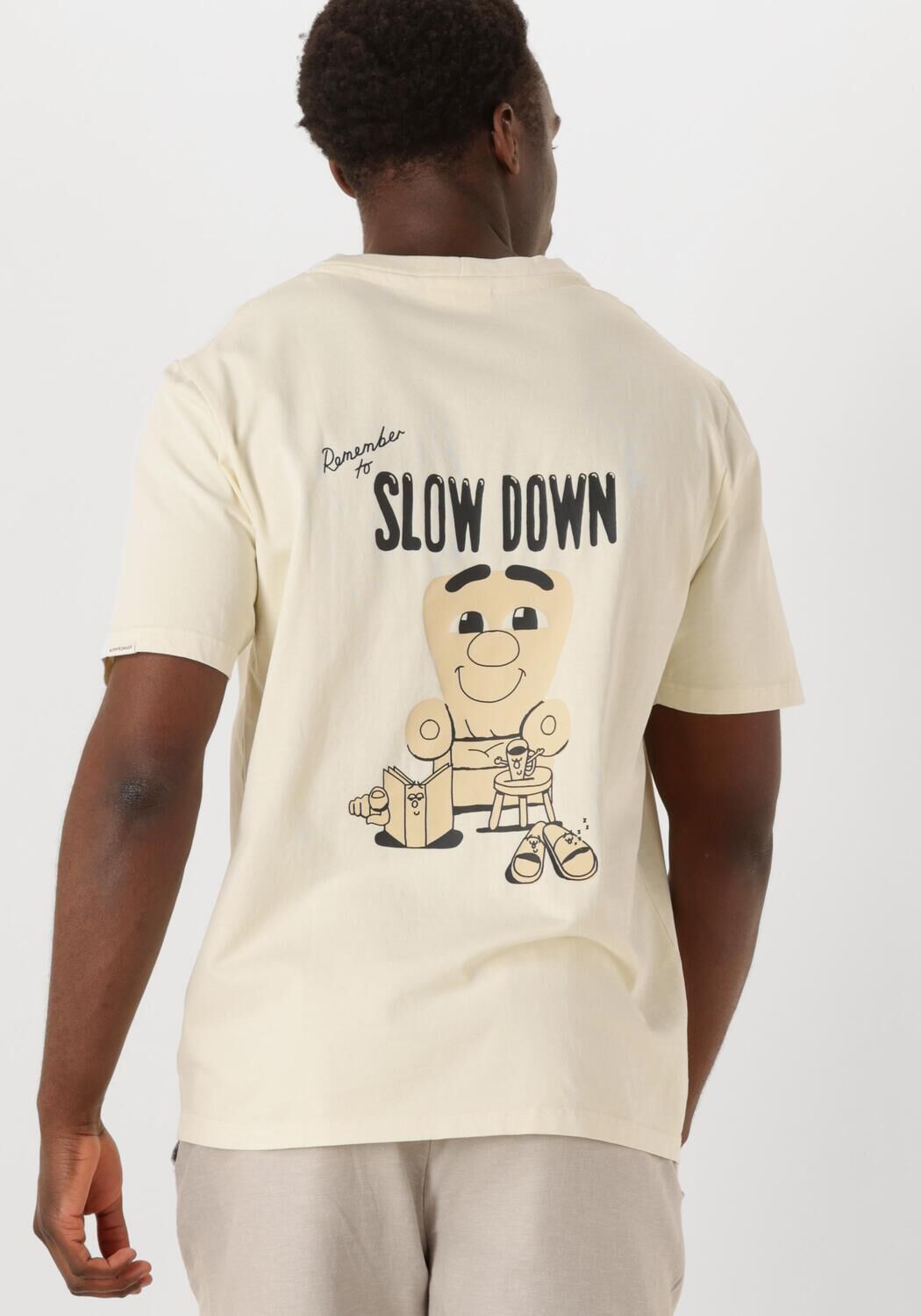 ANERKJENDT Heren Polo's & T-shirts Akkiki Enduring Ss Tee Gebroken Wit