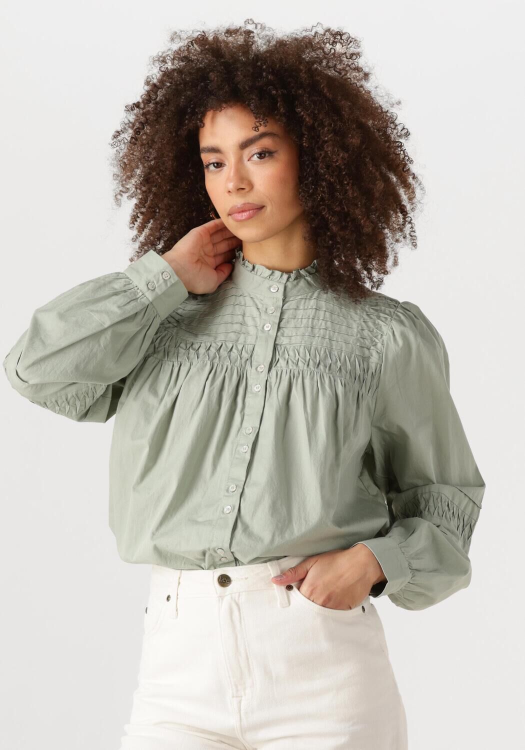Y.A.S. Dames Blouses Yascreama Ls Shirt S. Groen