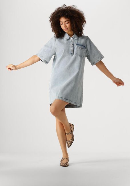 Blauwe EDITED Mini jurk ASTA DENIM DRESS - large
