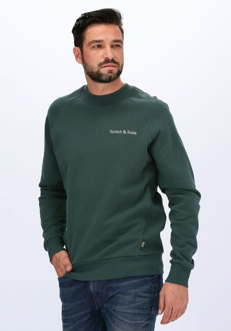 Groene SCOTCH & SODA Sweater FELPA CREWNECK SWEAT IN ORGANI - large