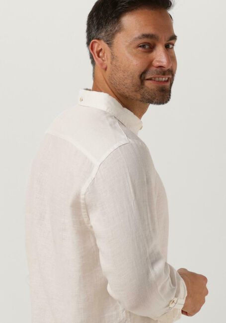 Witte SCOTCH & SODA Casual overhemd REGULAR-FIT LINEN SHIRT WITH SLEEVE ROLL-UP - large