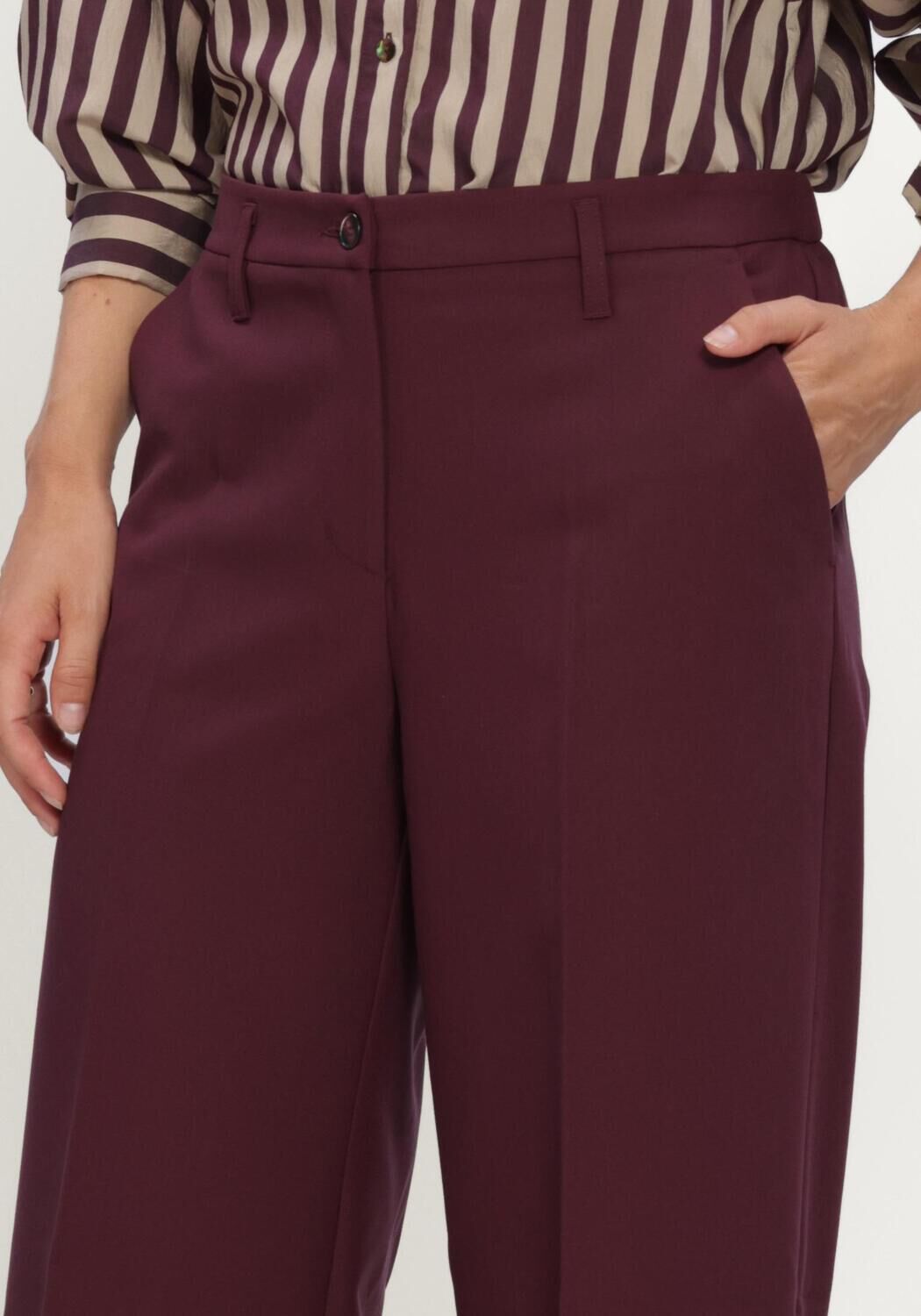 Bordeaux SUMMUM Wijde broek TROUSERS FOAM UNI - large