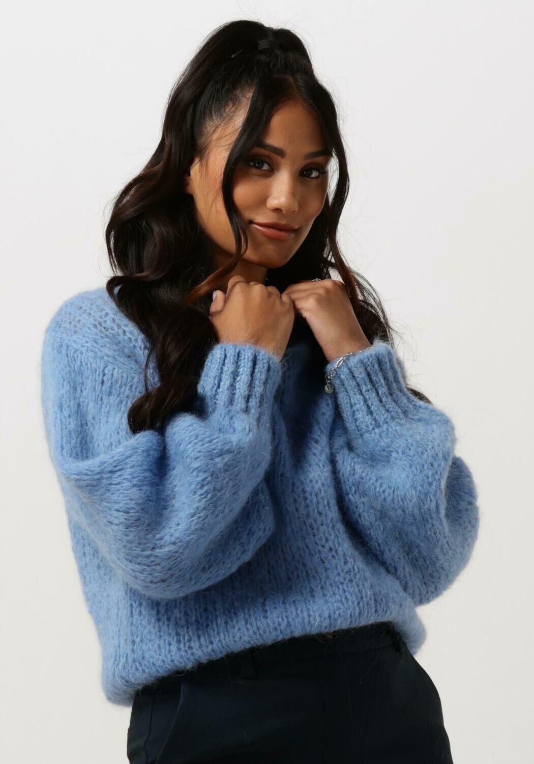AMERICAN DREAMS Dames Truien & Vesten Leonnie Alpaca Pullover Lichtblauw