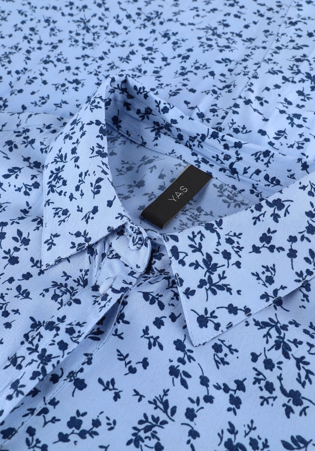 Blauwe Y.A.S. Maxi jurk YASCLORA 3/4 LONG SHIRT DRESS - large