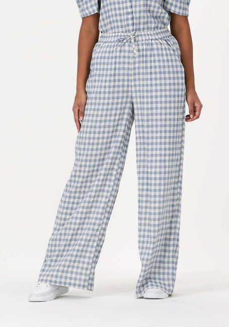 Lichtblauwe LOLLYS LAUNDRY Wijde broek RITA - large