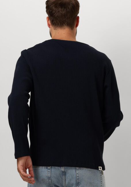Blauwe ANERKJENDT Polo / T-shirt AKKIKKI L/S WAFFLE TEE - large