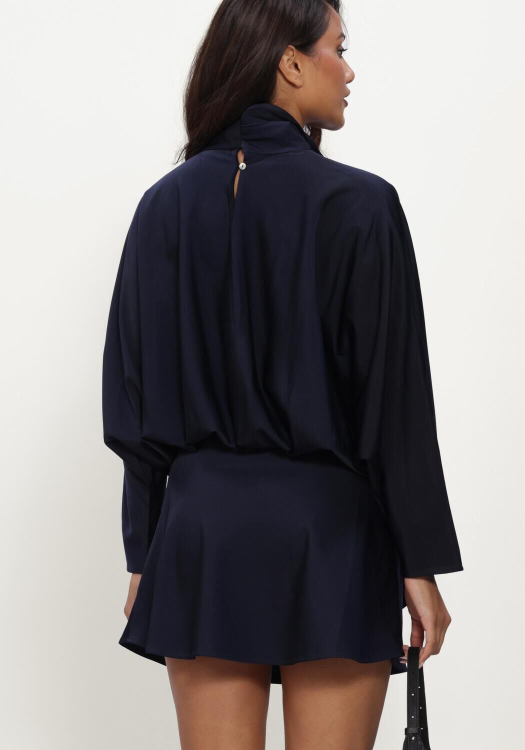 Donkerblauwe STUDIO AMAYA Midi jurk SHINE DRESS - large