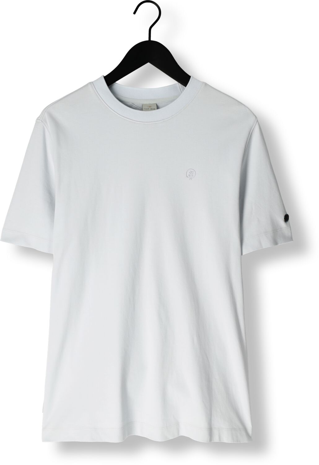 CAST IRON Heren Polo's & T-shirts Short Sleeve R-neck Regular Fit Interlock Lichtblauw