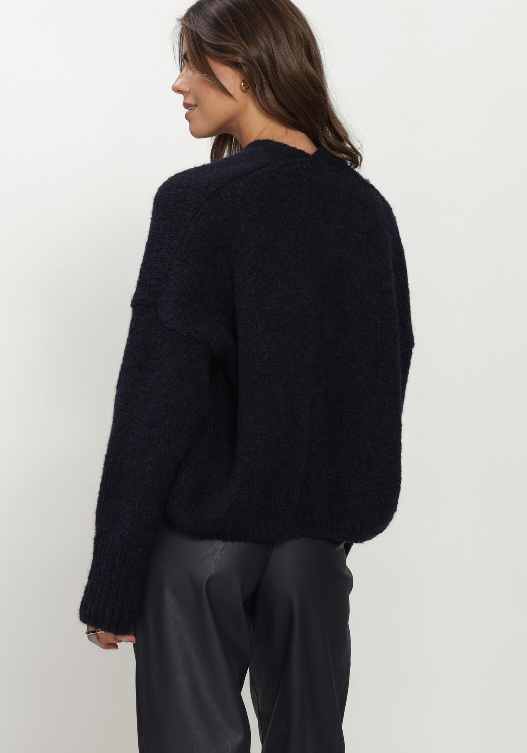 Blauwe KNIT-TED Vest BECKY CARDIGAN - large