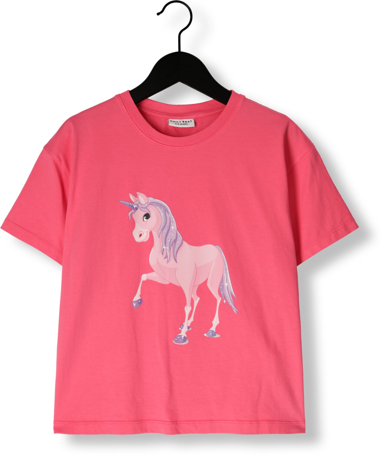 DAILY BRAT Meisjes Tops & T-shirts Shimmery Unicorn T-shirt Roze