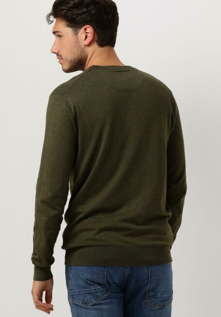 Groene SCOTCH & SODA Trui ESSENTIALS ECOVERO VISCOSE-NYLON CREWNECK PULLOVER - large
