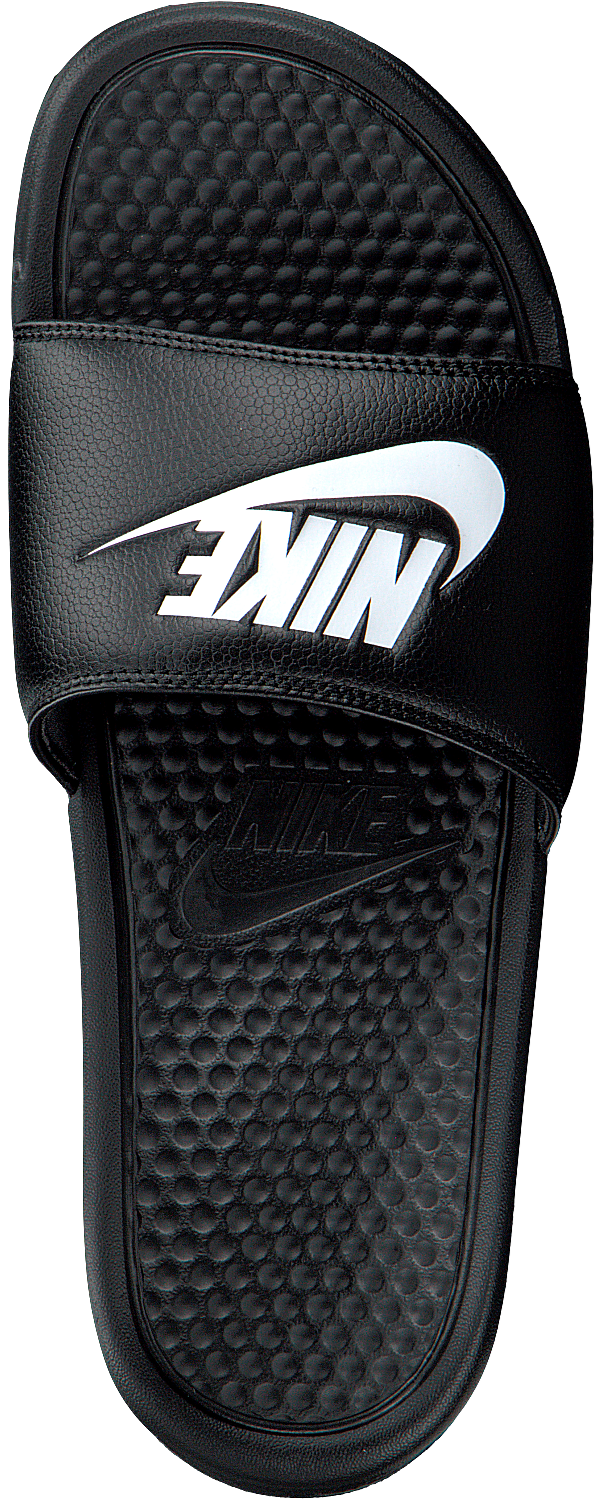 all black nike slippers