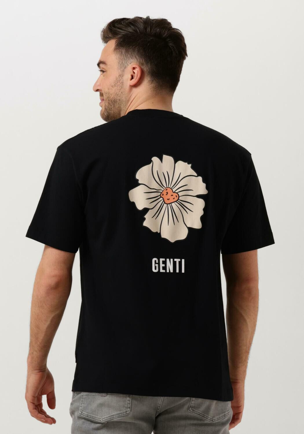 GENTI Heren Polo's & T-shirts J9079-1223 Zwart