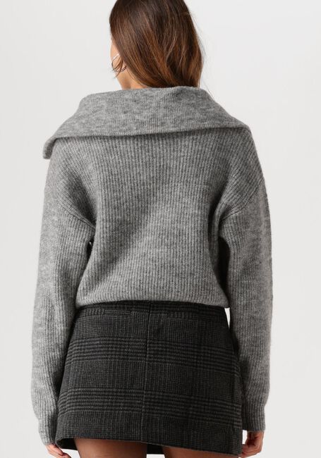 Grijze MSCH COPENHAGEN Trui MSCHGYTTA ZIP PULLOVER - large