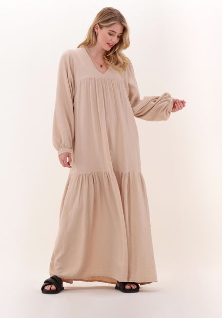 Beige BY-BAR Maxi jurk ROSA DOPPIA DRESS - large