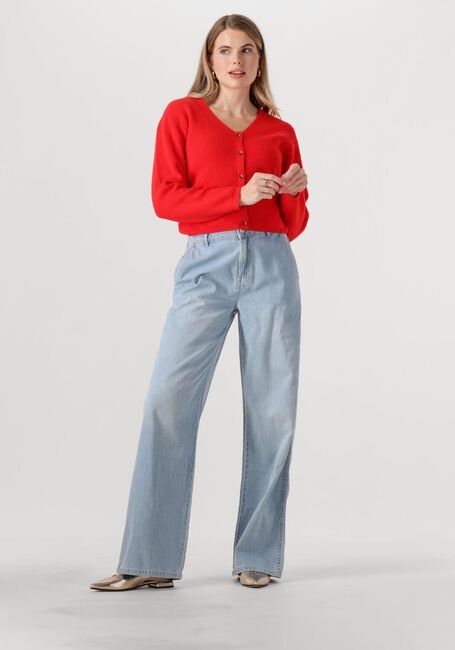 Lichtblauwe MSCH COPENHAGEN Wide jeans MSCHINGRID LIS HW WIDE JEANS - large