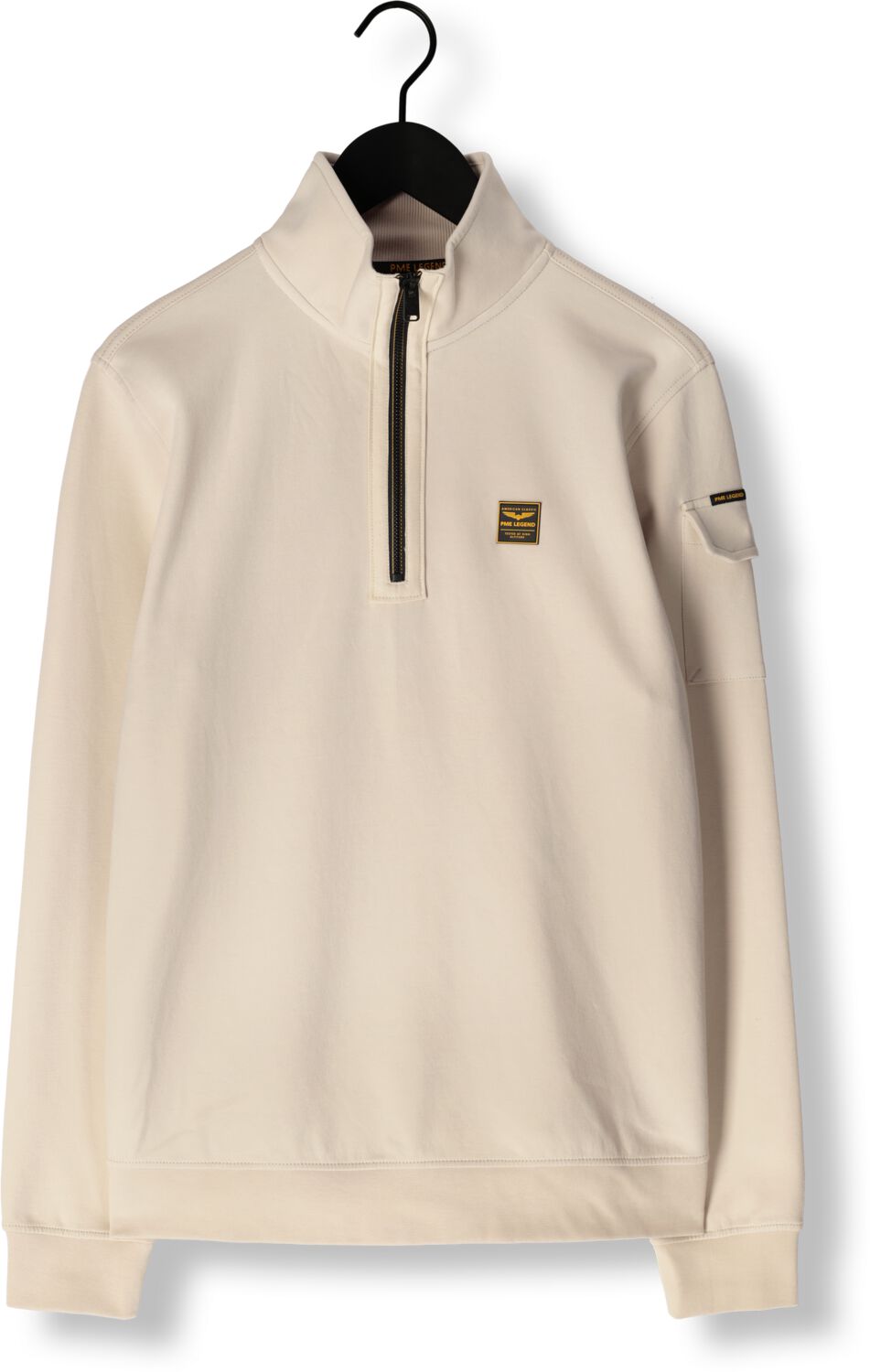 PME LEGEND Heren Truien & Vesten Half Zip Collar Interlock Jersey Beige