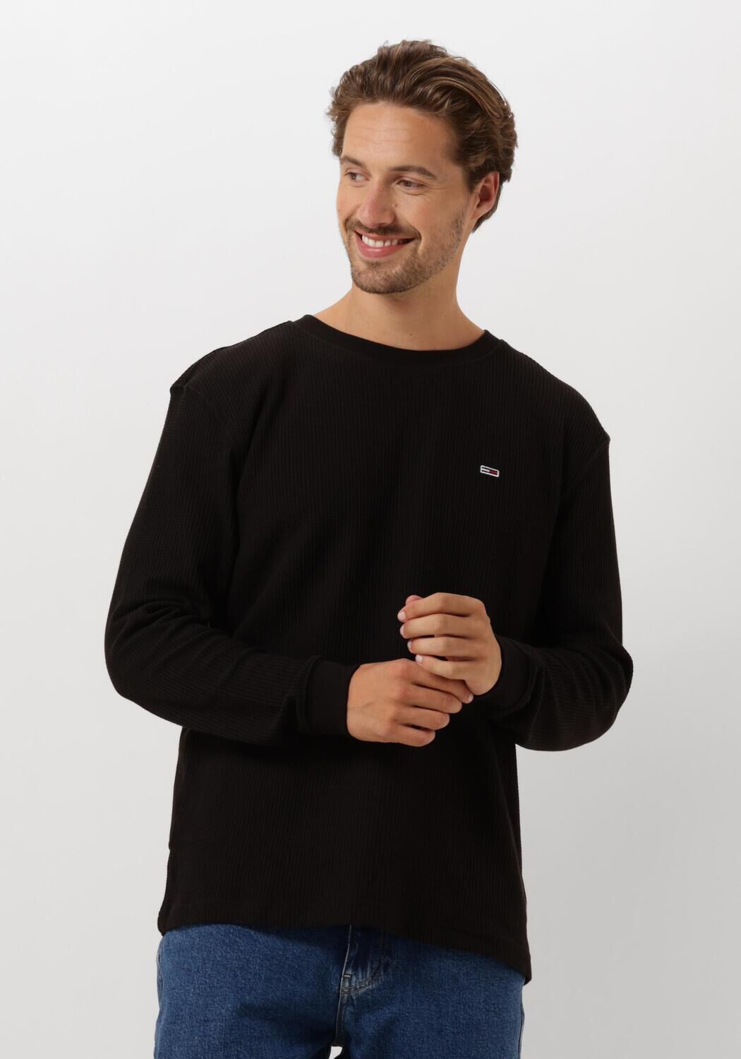 Tommy Jeans Regular fit shirt met lange mouwen en labelstitching