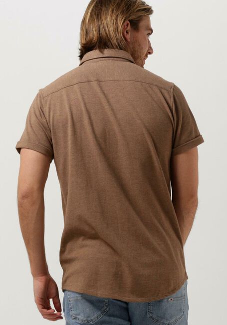 Bruine DSTREZZED Casual overhemd KIRK SHIRT MELANGE PIQUE SS - large