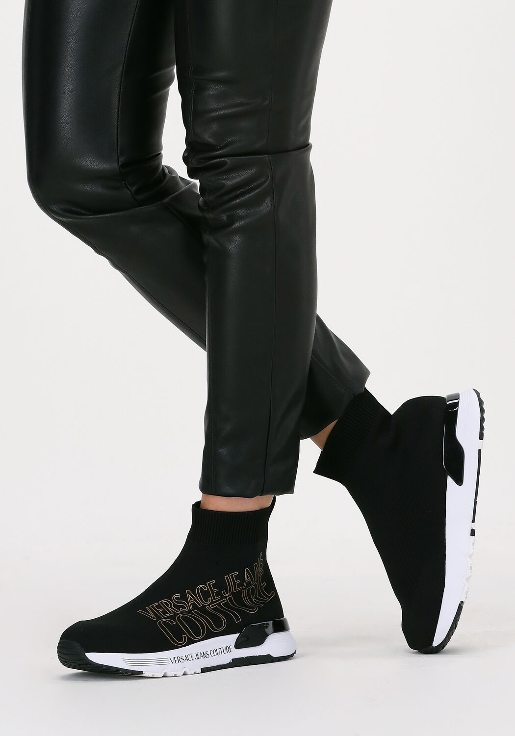 Zwarte VERSACE JEANS Hoge sneakers DYNAMIC DIS 23 - large