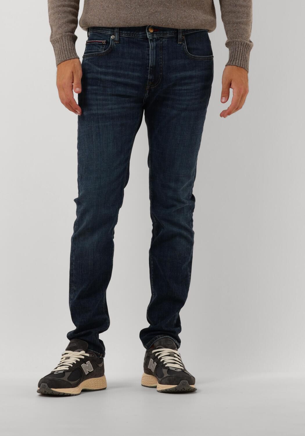 TOMMY HILFIGER Heren Jeans Slim Bleecker Pstr Tino Ind Donkerblauw