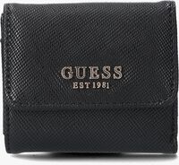 Zwarte GUESS Portemonnee LAUREL SLG CARD & COIN PURSE - medium